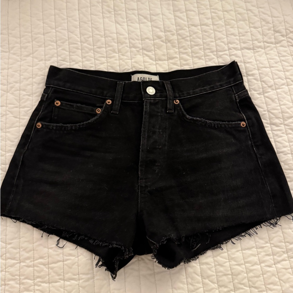 Agolde Black Jean Shorts